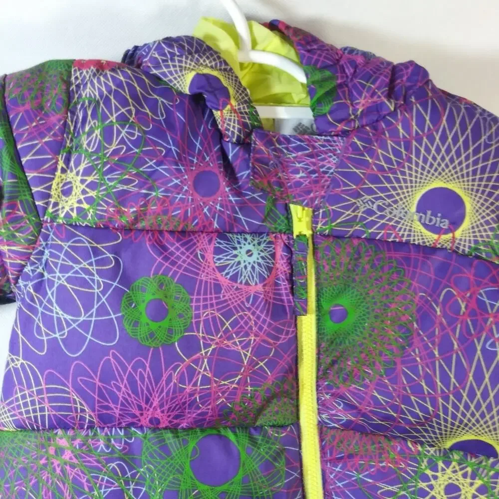 Columbia Snuggly Bunny Bunting Purple Spirals Infant Girls 6 Months